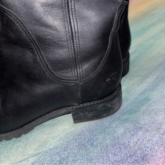 Timberland Black Leather Riding Boots - Picture 7 of 9
